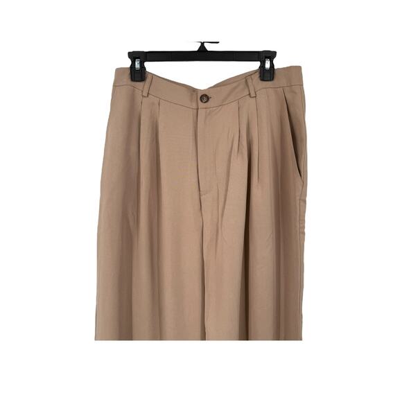 Reformation Mason high waist wide leg Pants tan size 12 - Picture 4 of 9